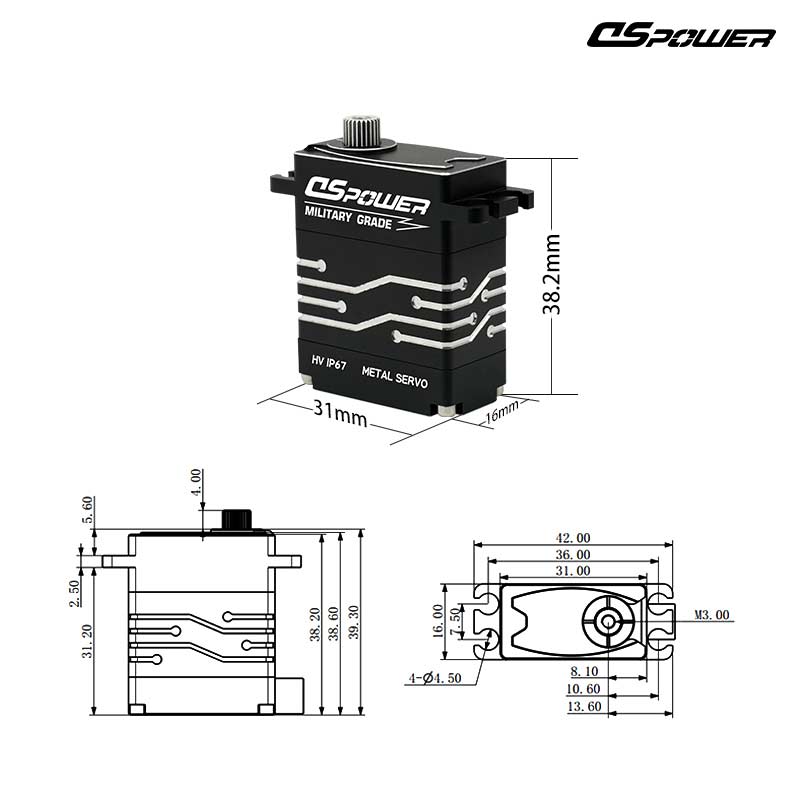 high torque servo for engine cowl doors