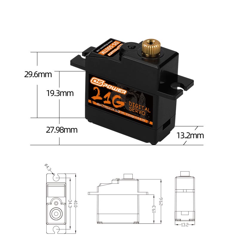 Best DS-S007M Servo for Traxxas 1/16 E-Revo Upgrades-Mini Drone Camera Gimbal Servo-Robotic Arm Joint Precision Actuator