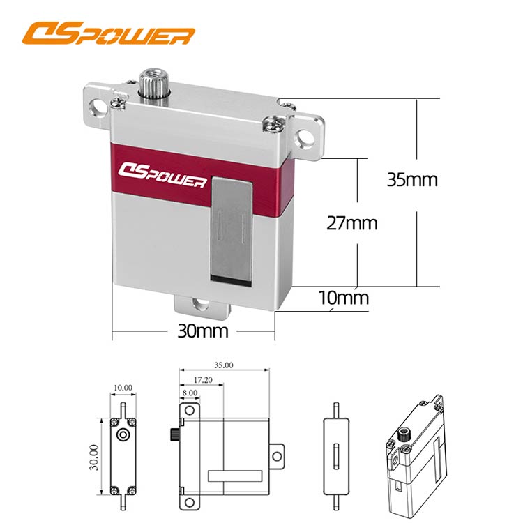 8kg Slim Thin Wing servo