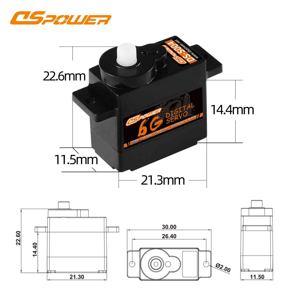 Waterproof Servo for Outdoor Drone Racing-CE Certified Mini Servo for DIY RC Plane Kits-Best 6g Servo for Flite Test Tiny Trainer