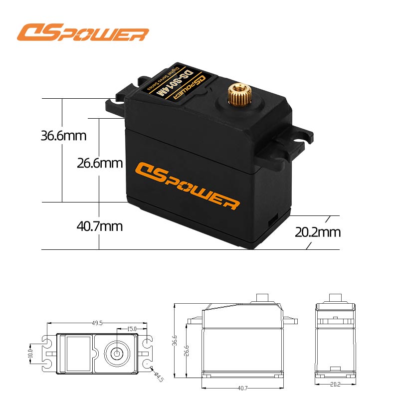 IP54 Dustproof Servo -Low Noise Smart Home Actuator-Anti-Vibration Servo for Drones