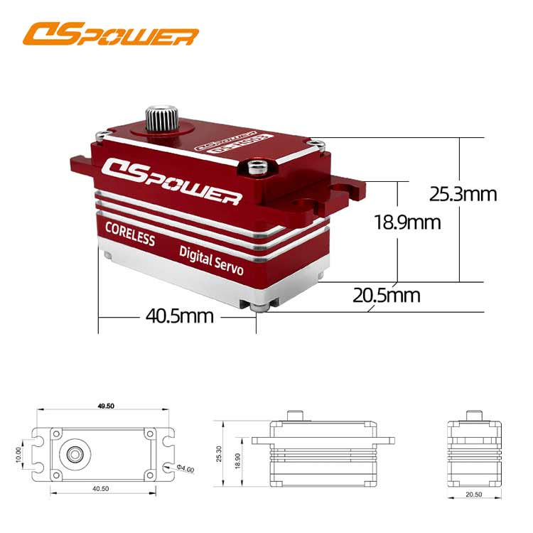 16kg steel gear servo