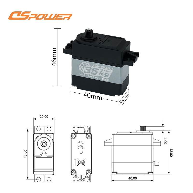 35kg steel gear digital servo